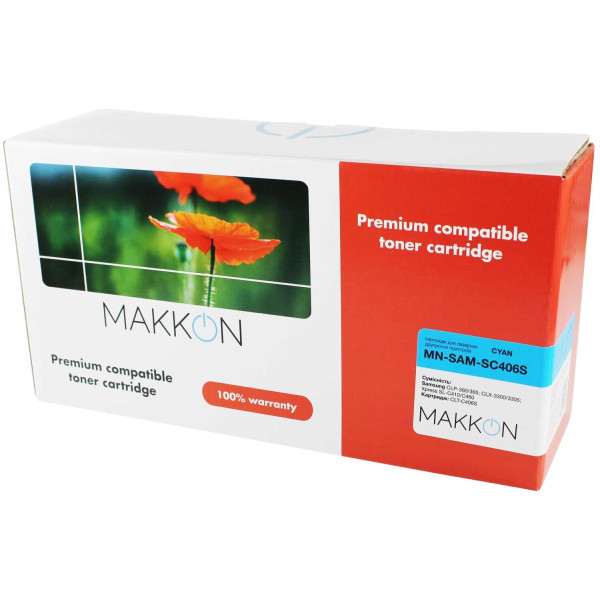 Фото - Картридж-тонер Makkon сумісний аналог Samsung CLT-C406S cyan (MN-SAM-SC406S)
