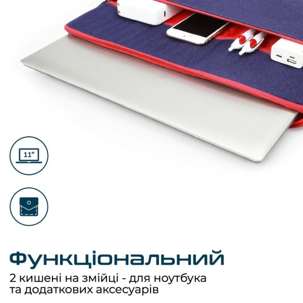 Фото - Чохол для ноутбуку Promate portfolio-s.blue