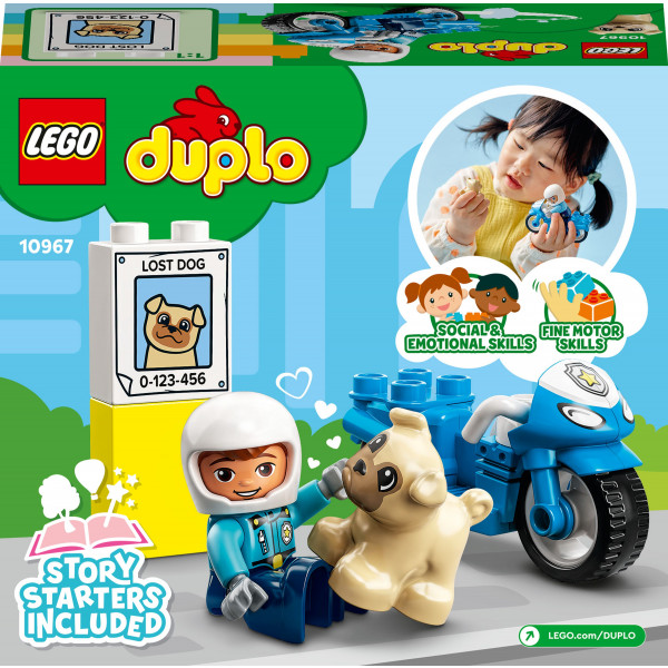 Фото - Конструктор LEGO DUPLO Town Поліцейський мотоцикл (10967)