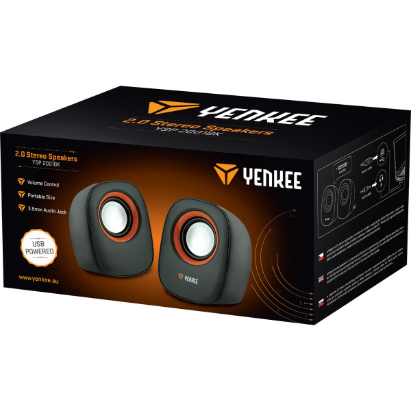 Фото - Комп'ютерна акустика компактна 2.0 YENKEE YSP 2001BK Mini speakers 2.0 Black