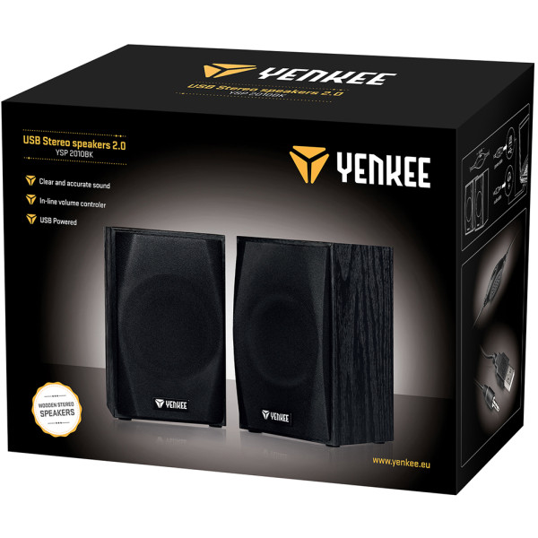 Фото - Комп'ютерна акустика компактна 2.0 YENKEE YSP 2010BK USB speakers 2.0 Black