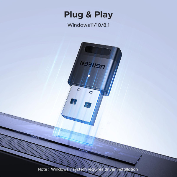 Фото - Адаптер мережі Bluetooth USB UGREEN CM748 Bluetooth 5.4 Black (45134)