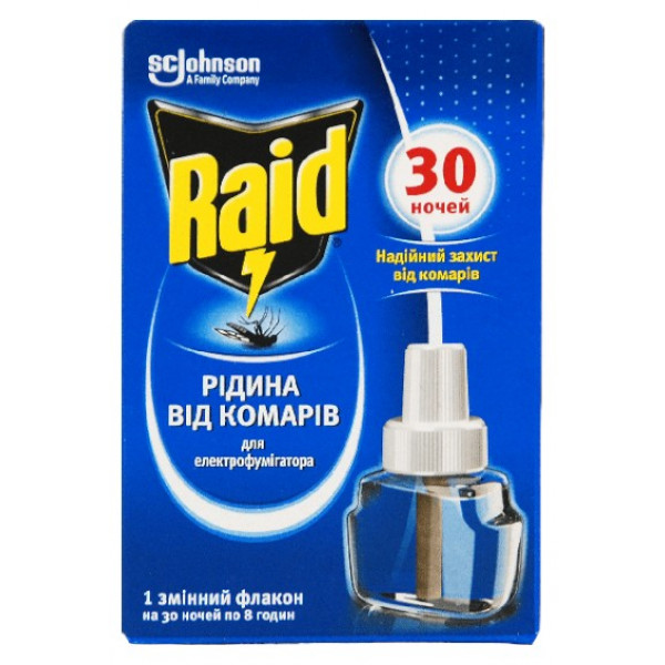 Фото - Фумігант рідина Raid 30 ночей (5000204343694)