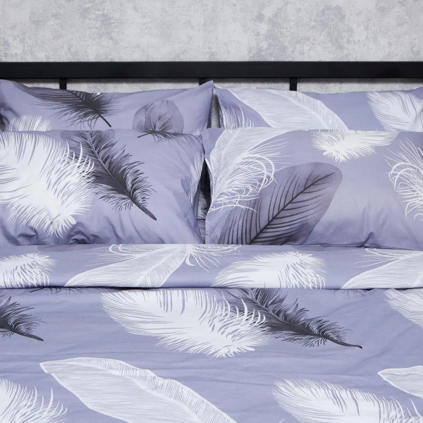 Фото - Комплект постільної білизни Moon&Star Бязь Gold Люкс Soft Plumes King Size 220x240 нав. 2х50х70 (MS-820006896)