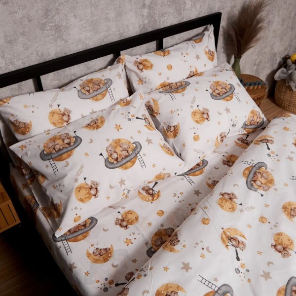 Фото - Комплект постільної білизни дитячий Moon&Star 110х140 см Teddy Dreams Бязь Gold Люкс (MS-830000320)