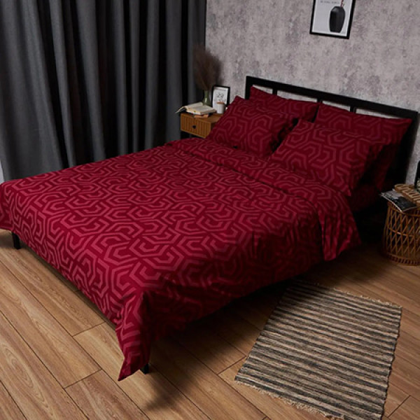 Фото - Комплект постільної білизни Moon&Star Бязь Gold Люкс Burgundy Charm 175х210 нав. 4х70х70 (MS-820006099) Фото - Комплект постільної білизни Moon&Star Бязь Gold Люкс Burgundy Charm 175х210 нав. 4х70х70 (MS-820006099)