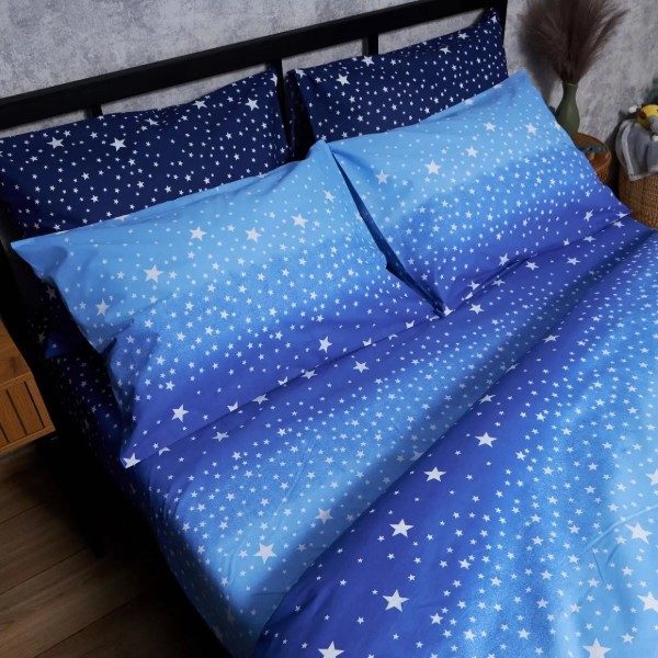 Фото - Комплект постельного белья Moon&Star Бязь Gold Люкс Night Glow King Size 220x240 нав. 4х50х70 (MS-820006548)