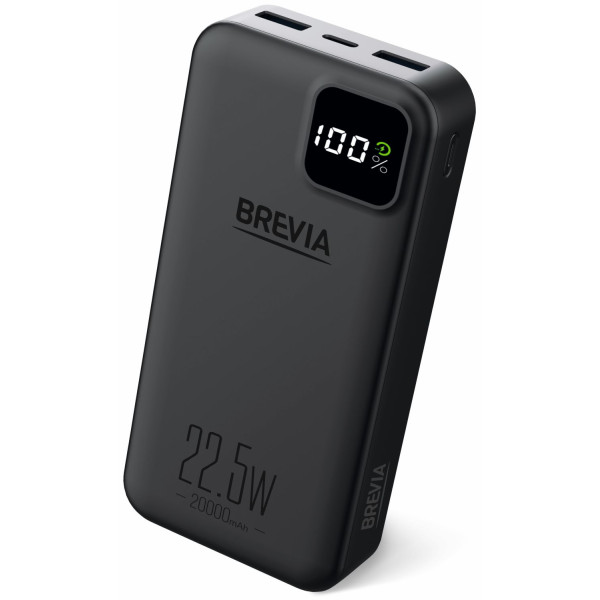 Фото - Батарея мобільна Brevia 20000mAh 22,5W Black (45220PB)