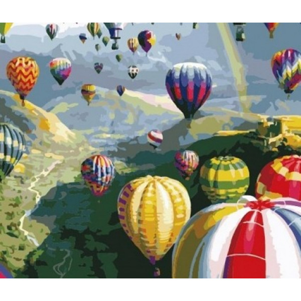 Фото - Картина за номерами Ideyka Повітряні кулі 40 * 50см (КНО1056)