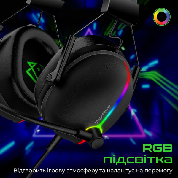 Фото - Гарнітура дротова ігрова Vertux Warfare.Black