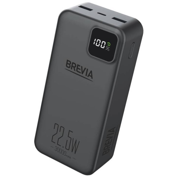 Фото - Батарея мобільна Brevia 30000mAh 22.5W Black (45320PB)