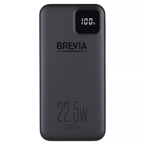 Фото - Батарея мобільна Brevia 30000mAh 22.5W Black (45320PB)