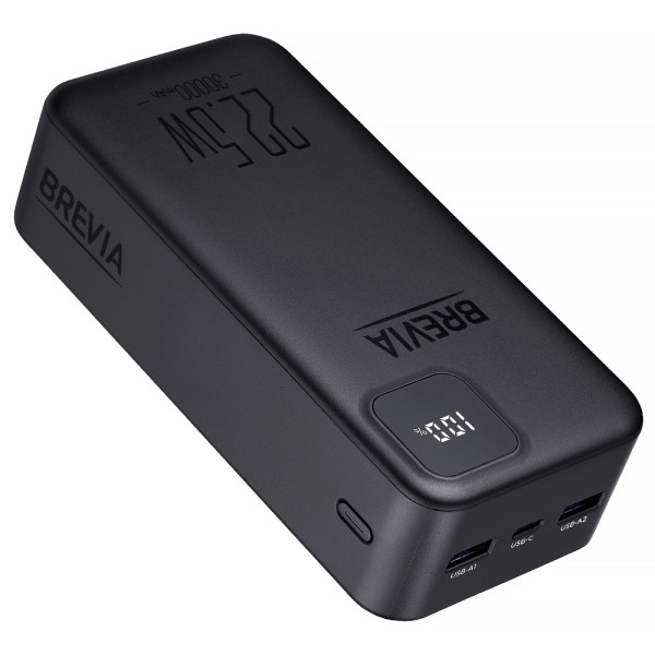 Фото - Батарея мобільна Brevia 30000mAh 22.5W Black (45320PB)