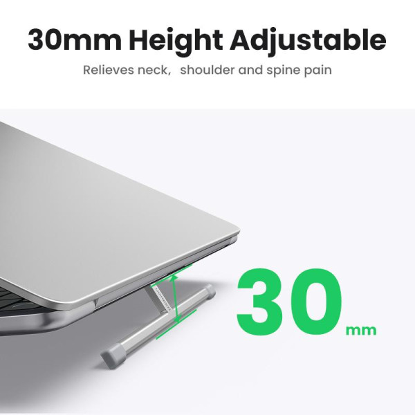 Фото - Підставка під ноутбук UGREEN LP846 Invisible Portable Desktop Laptop Stand 13-16" Silver (45415)
