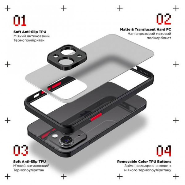 Фото - Чохол для смартфону Armorstandart Frosted Matte Slim Fit for Realme C65 4G Black (ARM77885)