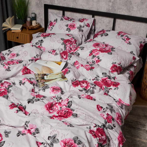 Фото - Комплект постільної білизни Moon&Star Бязь Gold Люкс Rose Whisper 143х210 см нав. 2х40х60 (MS-820009710)