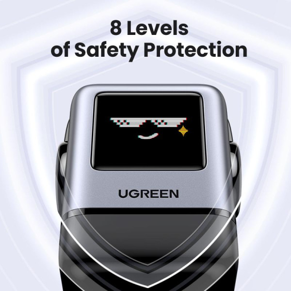Фото - Мережевий зарядний пристрій UGREEN X688 USB+3xUSB-C 100W Robot GaN Tech Fast Charger Grey (45515B)