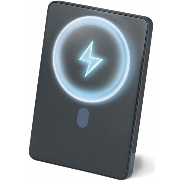 Фото - Батарея мобильная Brevia ePower LCD 5000mAh MagSafe SuperSlim PD20W Qі15W Black (45520MSB)