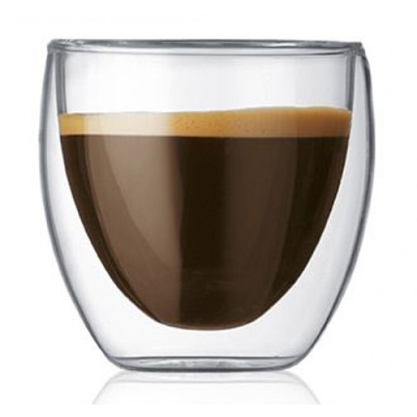 Фото - Набір склянок з подвійними стінками Bodum Pavina 80 мл 2 шт  (4557-10)