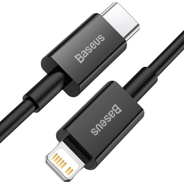 Фото - Кабель синхронізації даних Baseus Superior Fast Charging USB-C-Lightning, 1м Black (6932172631970)