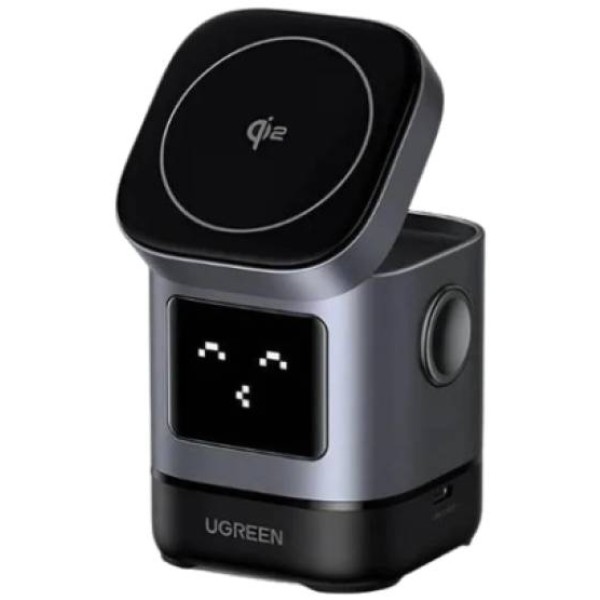Фото - Беспроводное зарядное устройство UGREEN W709 2-in-1 Robot Wireless Charger for iPhone&AirPods Grey (45775) Фото - Беспроводное зарядное устройство UGREEN W709 2-in-1 Robot Wireless Charger for iPhone&AirPods Grey (45775)