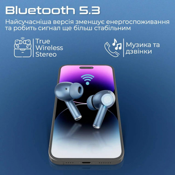 Фото - Навушники вкладиші бездротові TWS Promate propods.blue