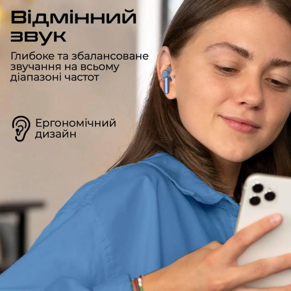 Фото - Навушники вкладиші бездротові TWS Promate propods.blue