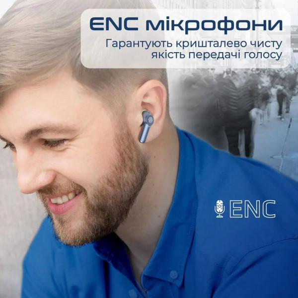 Фото - Навушники вкладиші бездротові TWS Promate propods.blue
