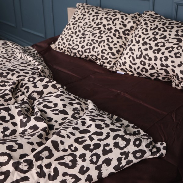 Фото - Комплект постільної білизни MirSon Сатин 22-1409 Leopard Chic 175х210 (2200011122120)