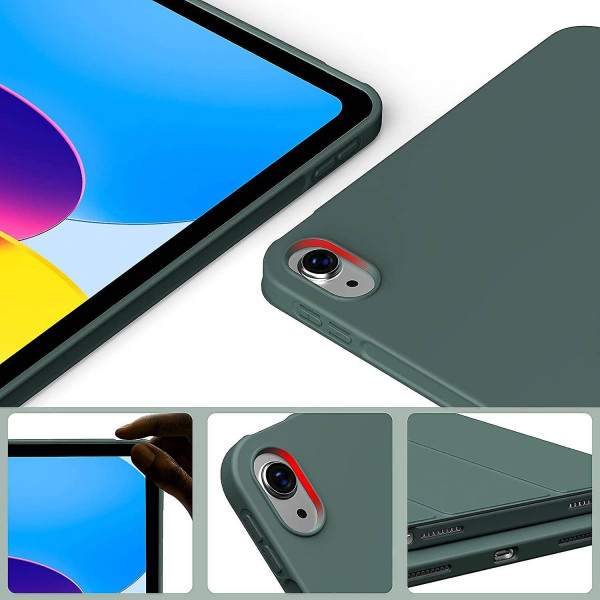 Фото - Чохол для планшета Becover Tri Fold Soft TPU з кріпленням Apple Pencil for Apple iPad 10.9'' (10 Gen)/iPad 11'' (A16) Dark Green (708460)