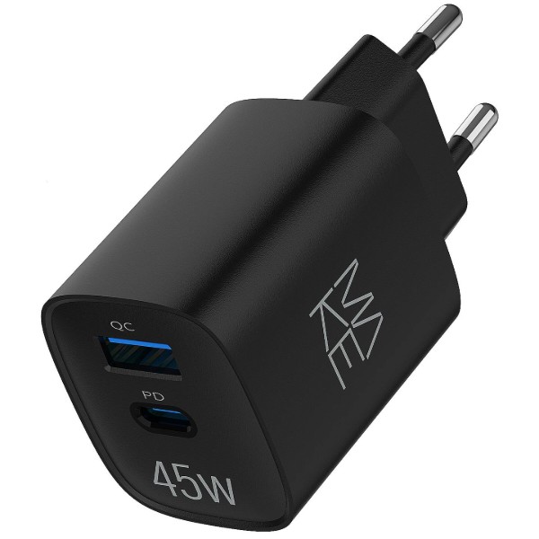 Фото - Мережевий зарядний пристрій MAKE 45W GaN PD + QC3.0 Black (MCW-4521GBK)