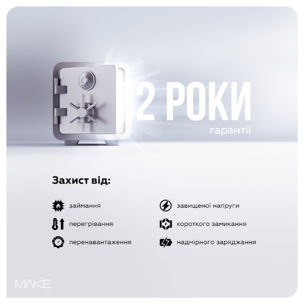 Фото - Мережевий зарядний пристрій MAKE 45W GaN PD + QC3.0 White (MCW-4521GWH)