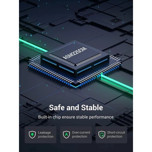 Фото - Кабель USB Type-A - USB Type-A UGREEN CM257 USB 3.0 Type-А SATA III (F) Black (60561)
