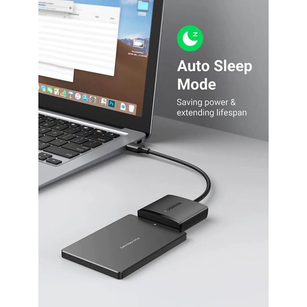 Фото - Кабель USB Type-A - USB Type-A UGREEN CM257 USB 3.0 Type-А SATA III (F) Black (60561)