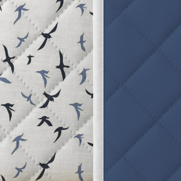 Фото - Покривало двоспальне Zastelli Birds Reverce Blue/Regatta 200х210см Різнокольоровий (22688)