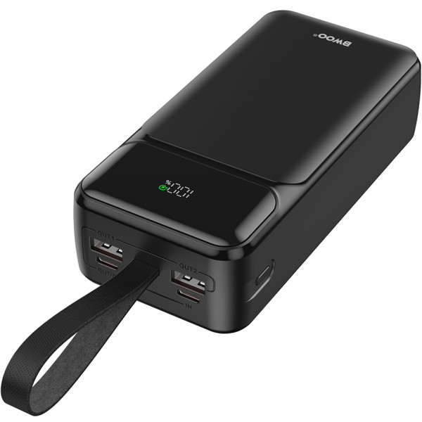 Фото - Батарея мобільна BWOO 65W power bank 30000 mAh 2x USB-A, 1 x USB-C with LCD display, black (BO-P66)