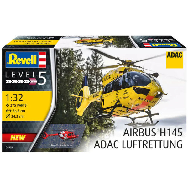 Фото - Набір для моделювання техніки Revell Геликоптер Airbus H145 ADAC Рятувальна служба (RVL-04969)