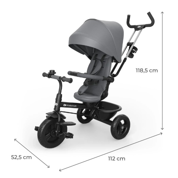 Фото - Триколісний велосипед Kinderkraft Aston 2 Plus Navy (KRASTO02NAVPL00)