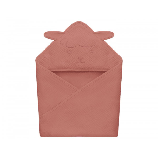 Фото - Полотенце бамбук детское Lionelo Muslin Hooded Towel Red Coral