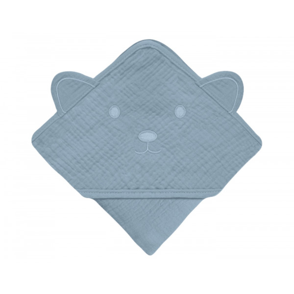 Фото - Рушник бамбук дитяче Lionelo Muslin Hooded Towel Grey Sky