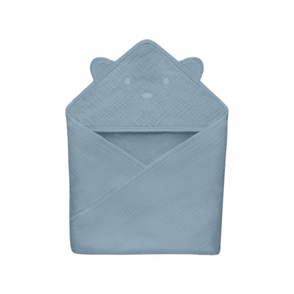 Фото - Рушник бамбук дитяче Lionelo Muslin Hooded Towel Grey Sky