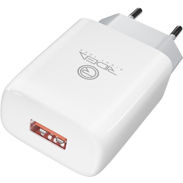 Фото - Мережевий зарядний пристрій Ridea Element Type-C 2.1 A White (RW-11211)