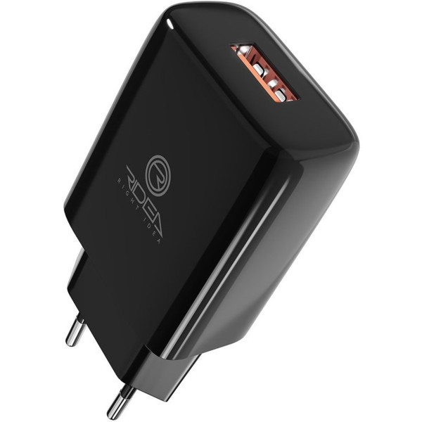 Фото - Мережевий зарядний пристрій Ridea Element Type-C 2.1 A Black (RW-11211)