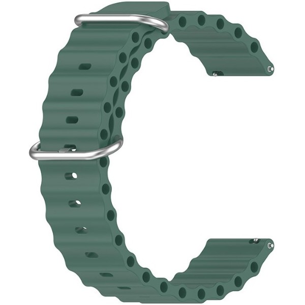 Фото - Ремешок для смарт-часов BeCover Wave Style (20mm) for Samsung Galaxy Watch 7 40/44mm/7 FE/6/6 Classic/5/5 Pro/4/4 Classic/Watch 3 (41mm) Dark Green (714141)