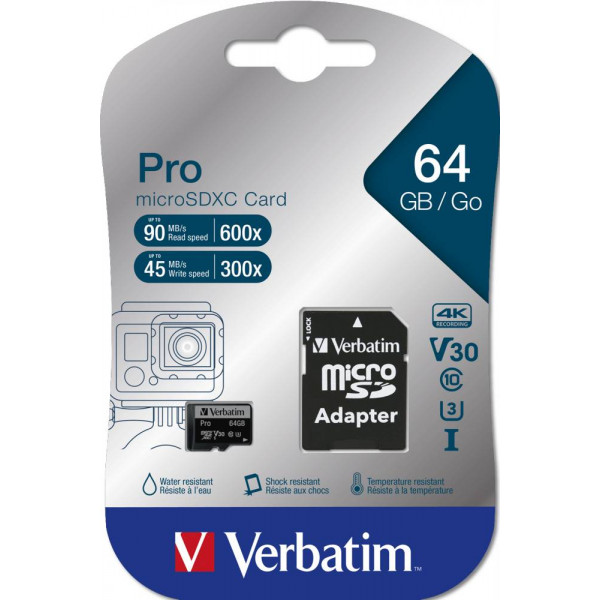 Фото - Карта пам'яті Verbatim PRO SDHC 64GB UH-3 (47042)