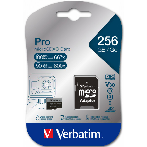 Фото - Карта пам'яті Verbatim PRO SDHC 256 ГБ UH-3 (47045)