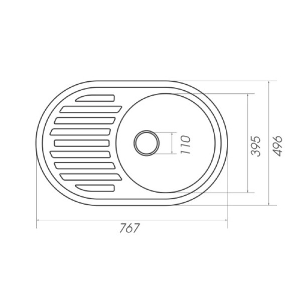 Фото - Мийка кухонна Platinum 7750 LIRA матова Сафарі
