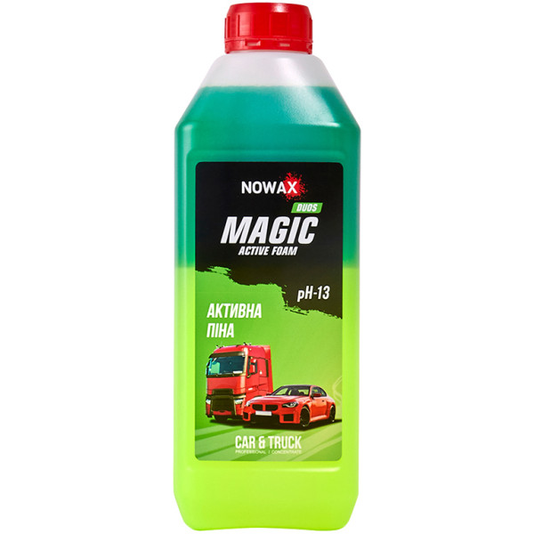 Фото - Піна для мийки авто NOWAX суперконцентрат для безконтактної мийки Magic Active Foam Duos 1 л (NX01194)