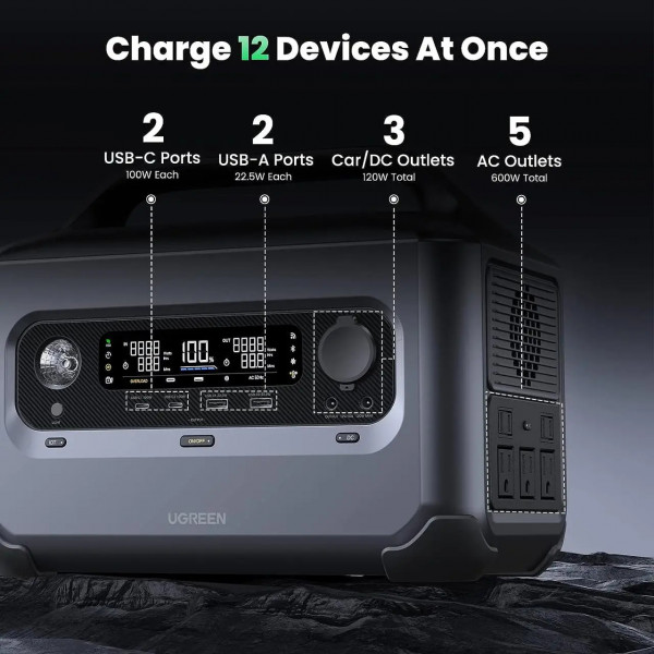 Фото - Зарядна станція універсальна UGREEN Power Roam 600 (GS600)