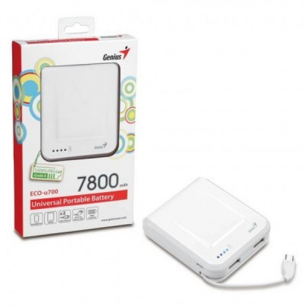 Фото - Батарея мобільна Genius ECO-U700 7800 mAh White